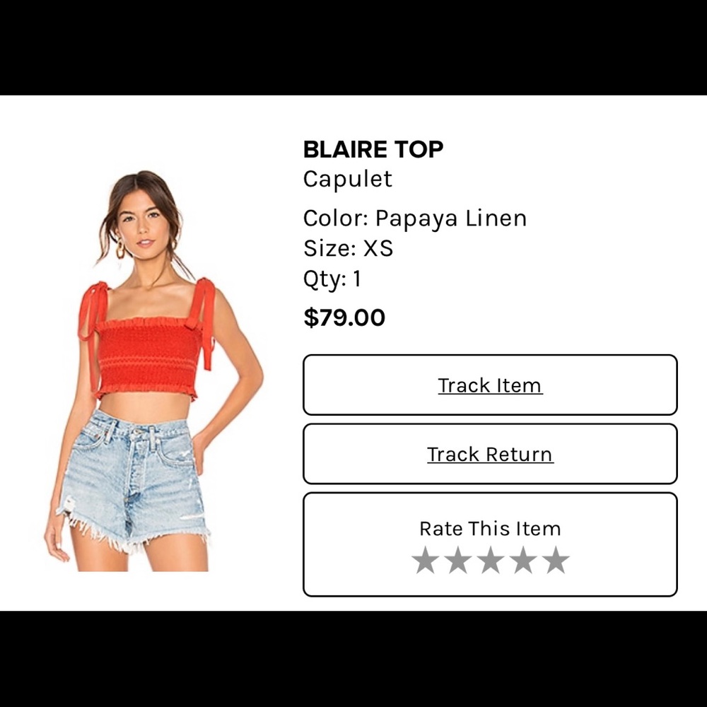 Capulet blaire crop top